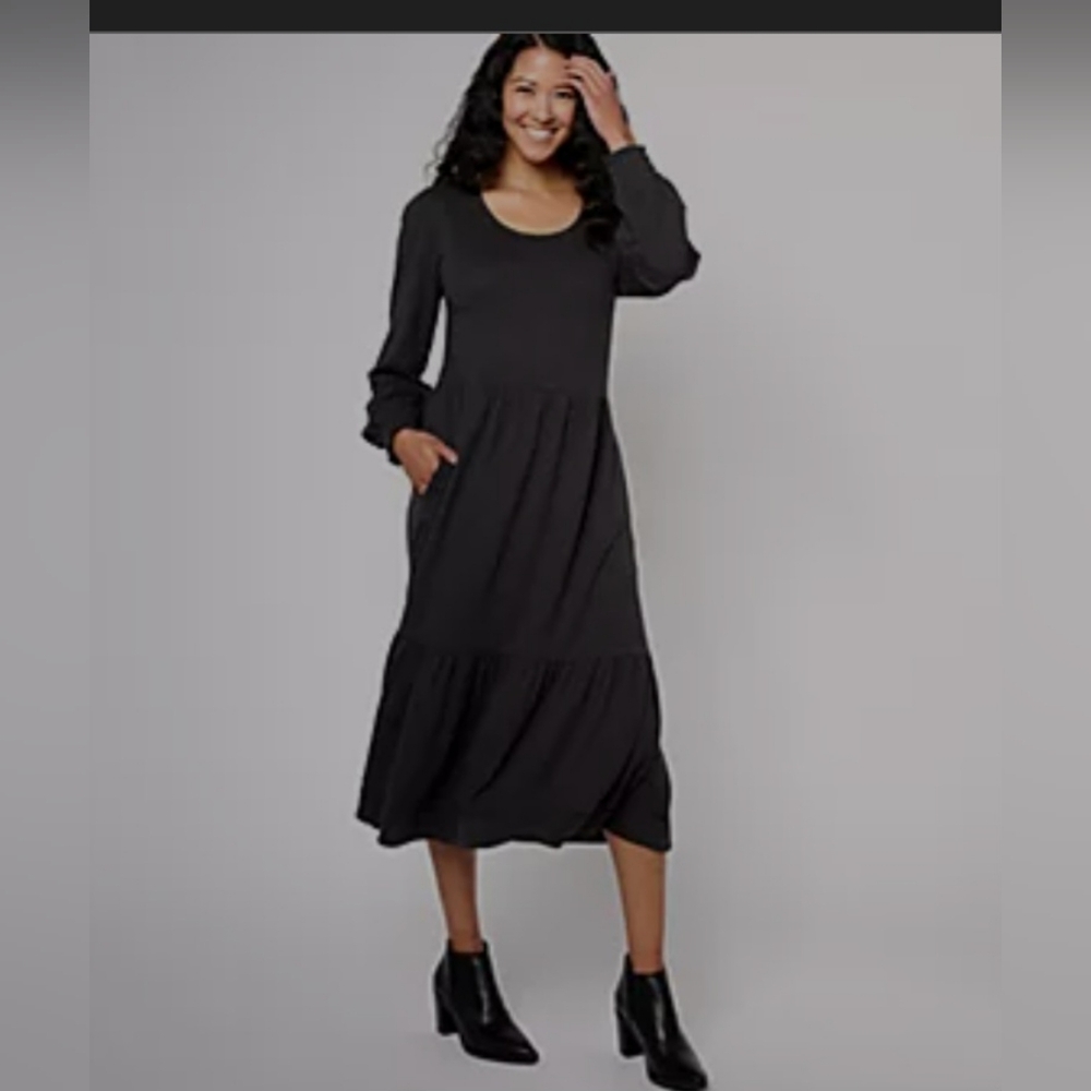 Canyon Retreat Easy Midi Boot Dress .